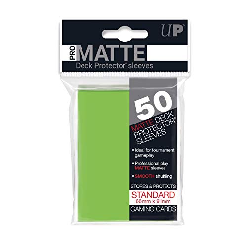 50 Ultra Pro Pro-Matte Lime Green Deck Protector Sleeves - Light Mat - Non-Glare - Magic