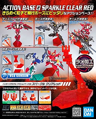 Action Base 02 Sparkle Red Gunpla Gundam Model Kit
