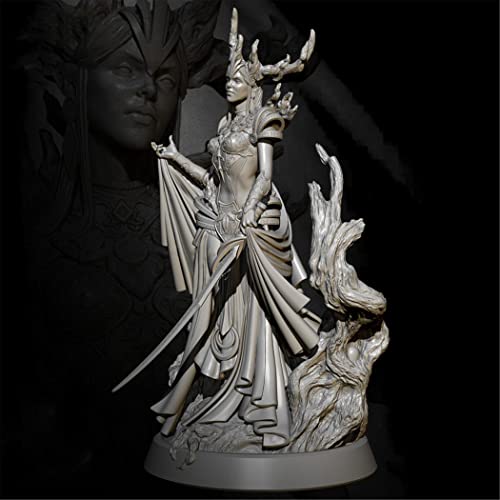 Ahowse 1/24 Figura de Resina Antigua fantasía Reina guerrera, Kit en Miniatura Fundido a presión (Kit sin Montar y sin Pintar) //P1703y