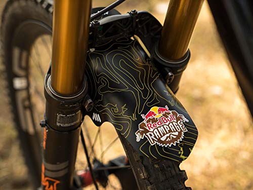 All Mountain Style Guardabarros Delantero – Compatible 26’’,27.5’’,29’’, Tallas Plus y Ruedas Fat Bike, Unisex-Adult, Red Bull Rampage Amarillo, Universal
