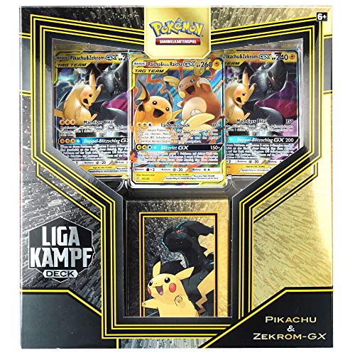AMG Pokémon Liga-Kampf-Deck - Juego de cartas coleccionables de Pikachu y Zerkrom-GX
