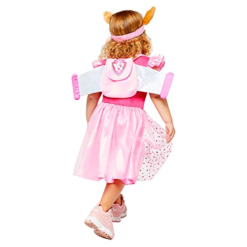 amscan 9909126 Skye Deluxe Disfraz de Halloween de 4 a 6 años Patrulla Canina, rosa, años