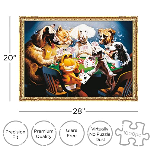 AQUARIUS Garfield Bold Bluff Puzzle (1000 Piezas Puzle Rompecabezas) - Garfield Merchandising & Collectibles - Resplandor Gratis - Precisión para - Prácticamente Sin Puzzle Polvo - 20 x 28 Inches