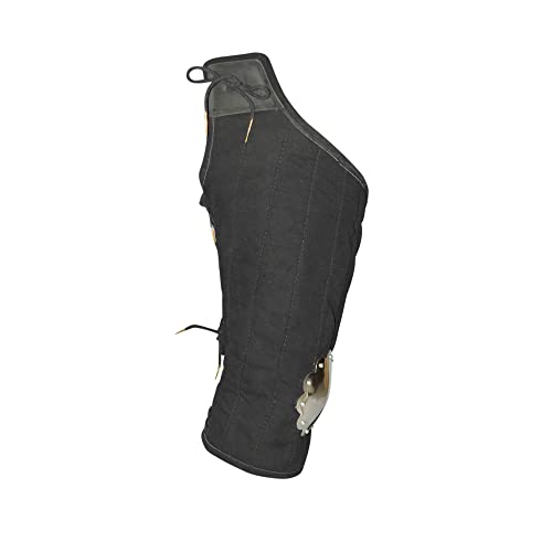 Armadura de pierna acolchada medieval con placa de acero - color: Negro »talla M - XXL» Armadura medieval
