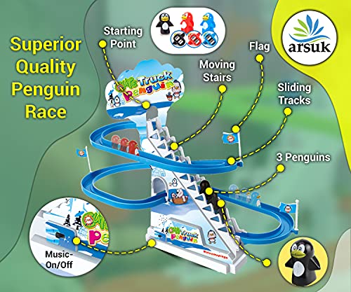 ARSUK Tobogán para Pingüinos Penguin Race - con Sonidos (Penguin)