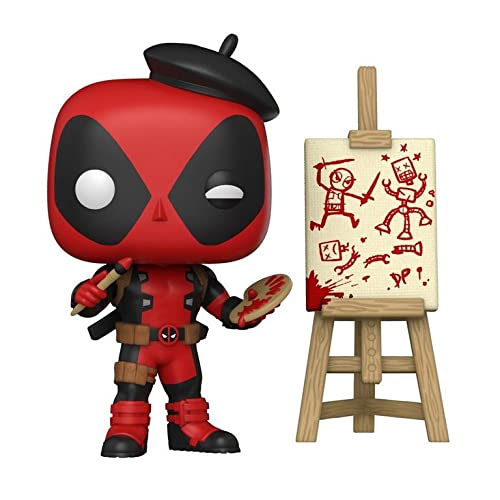 ArtPool Marvel Pop! Figura de Deadpool Artist Exclusivo con bolsa ciega Chimichanga llavero colgador 30 + personaje cúpula coleccionable 3 artículos