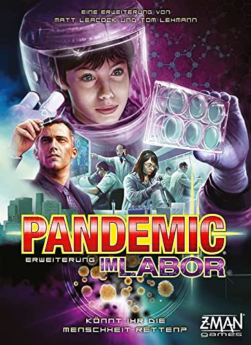 Asmodee Pandemic – En el Laboratorio, ampliación, Juego Familiar, Juego de Mesa, 1 – 6 Jugadores, a Partir de 8 años, 40 Minutos de Tiempo de Juego, en alemán