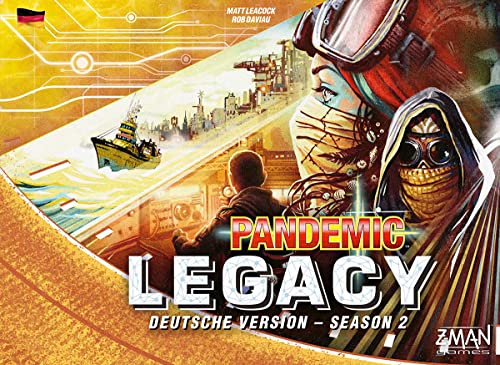 Asmodee Pandemic Legacy Season 2 Gelb, Juego Familiar, Juego de Estrategia, Alemán