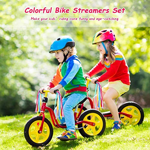 ASPIRER VDecoración de Bicicletas, Cesta Delantera Estilo Unicornio + Linda Campana de Bicicleta + 2 serpentinas de Bicicleta, niñas