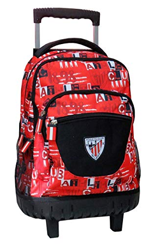 Athletic Club de Bilbao, Mochila Trolley, Color Rojo y Negro (CyP Brands)