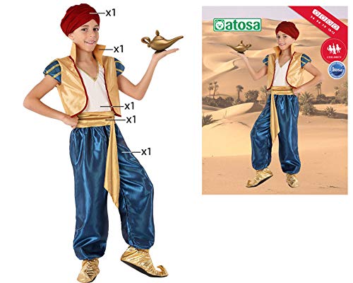 Atosa disfraz arabe niño infantil azul 5 a 6 años