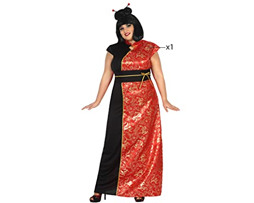 Atosa disfraz china mujer adulto vestido rojo M