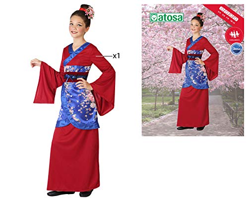 Atosa disfraz china niña infantil kimono 3 a 4 años