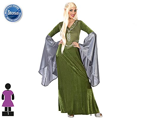 Atosa disfraz duende mujer adulto elfo verde M