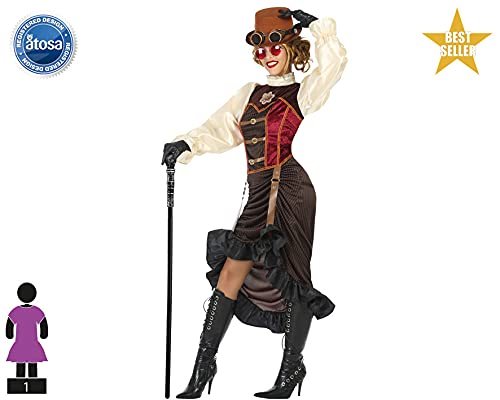 Atosa disfraz steampunk mujer adulto distopía XS