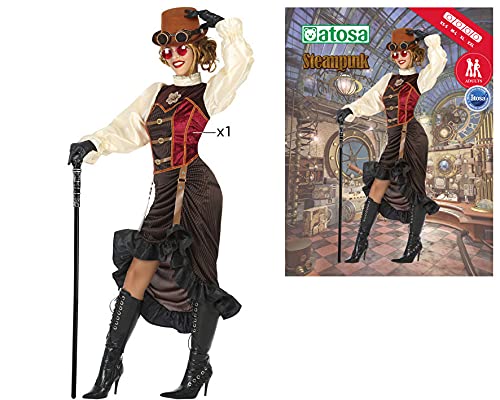 Atosa disfraz steampunk mujer adulto distopía XS