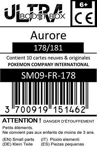 Aurore 178/181 Dresseur Full Art - #myboost X Soleil & Lune 9 Duo de Choc - Coffret de 10 Cartes Pokémon Françaises