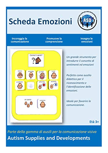 Autism Supplies And Developments- Tablero de emoción visual de plástico (italiano) (IT_EB) , color/modelo surtido