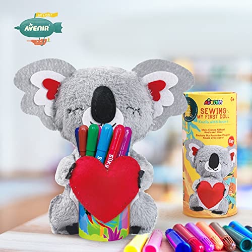 Avenir. Kit de Costura para Niños. CREA tu Peluche Koala. Manualidades Creativas Infantil + 6 años. Multicolor. 23cm