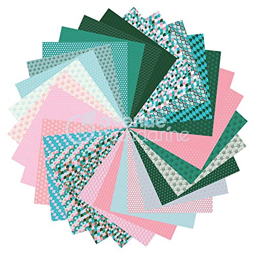 Avenue Mandarine OR511C - Un paquet de 60 feuilles Origami 20x20 cm 70g (30 motifs x 2 feuilles) et une planche de stickers incluse, Scales