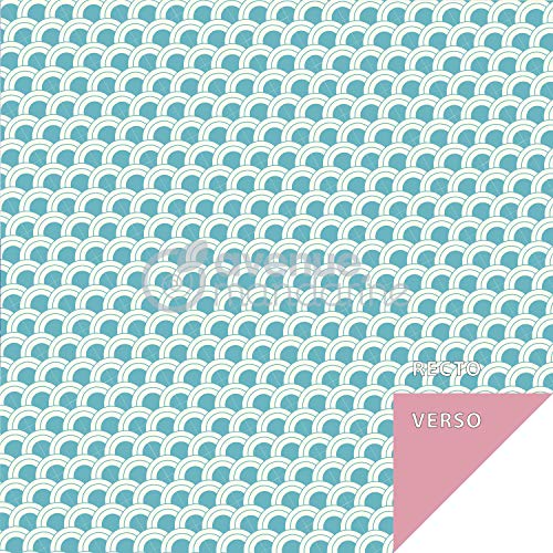 Avenue Mandarine OR511C - Un paquet de 60 feuilles Origami 20x20 cm 70g (30 motifs x 2 feuilles) et une planche de stickers incluse, Scales
