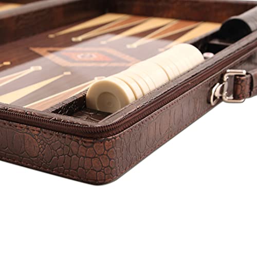 Backgammon, Tavla, Maletín de Juego de Backgammon, Maleta de viaje, 44 x 27 cm)