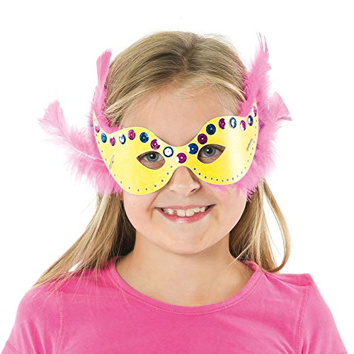 Baker Ross Caretas Máscaras Infantiles de Cartulina para Niños para Colorear Decorar y Usar como como Disfraz durante el Carnaval (Pack de 12)