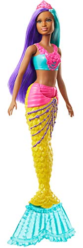 Barbie Dreamtopia Muñeca Sirena, pelo turquesa y morado (Mattel GJK10)