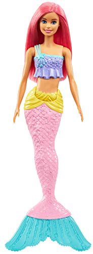 Barbie Dreamtopia Sirena Muñeca con Pelo Rosado para Niñas y Niños +3 Años (Mattel GGC09)