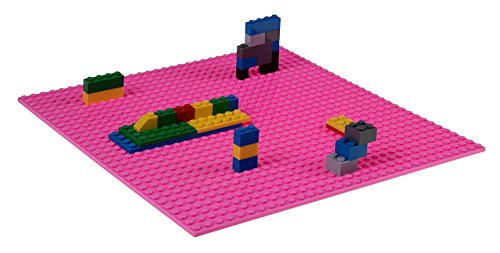 Base apilable para Construir - Compatible con Todas Las Grandes Marcas - 25,4 x 25,4 cm - Rosa