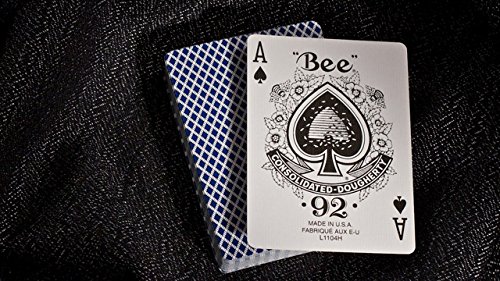 Bee Playing Cards No.92 Standard Index Single Deck (blue back) by bee