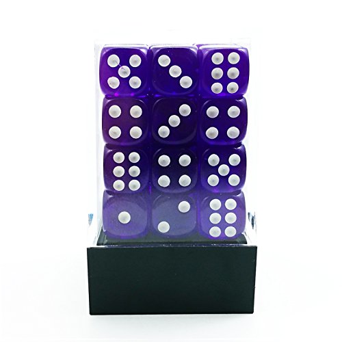 Bescon - Juego de dados de 6 caras (12 mm, caja de ladrillo, 12 mm, 6 caras)