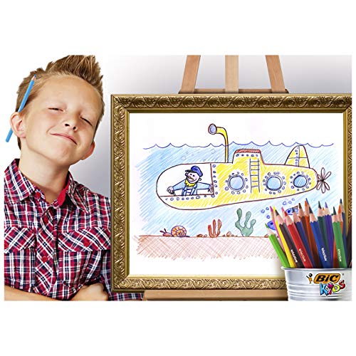BIC Kids Evolution - Lápices para colorear, blíster de 36 unidades, para actividades creativas en casa y el colegio, colores surtidos