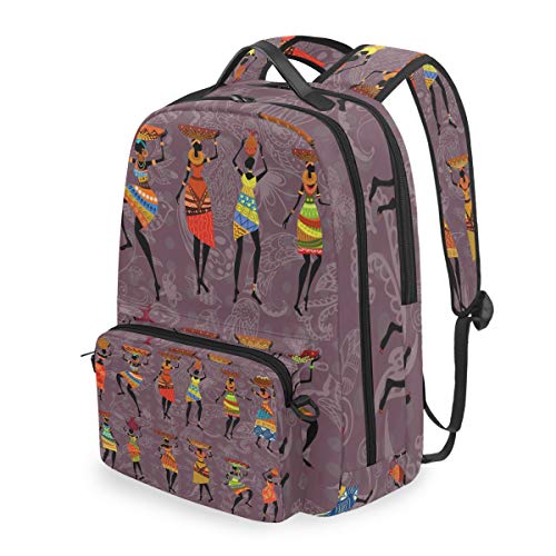 BIGJOKE mochila desmontable tribal africana, para mujer, portátil, universidad, estudiante, escuela, hombro, informática, mochila, bolso de viaje, bolsa de negocios para mujeres, niñas, hombres, niños
