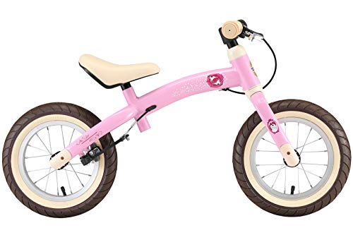 BIKESTAR 2-en-1 Bicicleta sin Pedales para niños y niñas 3-4 años | Bici con Ruedas de 12" Edición Sport | Rosado