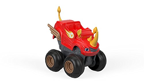 Blaze- Rinoceronte - Coche Monster Truck de Juguete de 3 años, Multicolor (Mattel Italy s.r.l. FHV04)