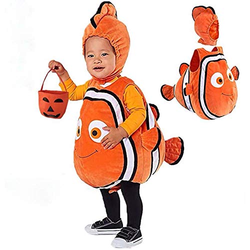 Bonito disfraz de Nemo de pez payaso de Navidad de Pixar, película animada Buscando a Nemo, disfraz de Cosplay de Halloween para fiesta de bebés y niños