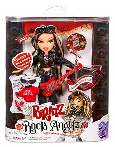 Bratz Rock Angelz Muñeca de Moda de edición Especial 20 Jade-Incluye Guitarra, Ropa, Accesorios, póster y más-Reedición Favorita de los Fans-Coleccionable-Edad: 7+ años, Color (577805)