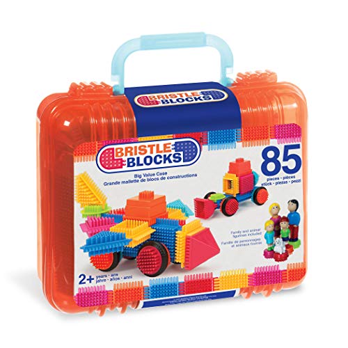 Bristle Blocks Big Value - Maletín de juego de construcción con muñecos y animales (85 piezas) , color/modelo surtido
