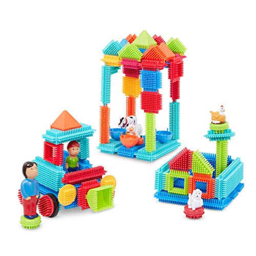Bristle Blocks Big Value - Maletín de juego de construcción con muñecos y animales (85 piezas) , color/modelo surtido