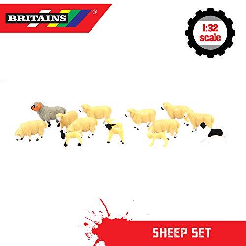 Britains- Sheep Set, Collectable Toy, Toys, Compatible with All 1:32 Scale Farm Juguetes y vehículos, Apto para coleccionistas y niños a Partir de 3 años (Tomy 43282)