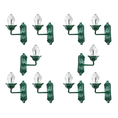 cabilock Casa de Muñecas Lámpara de Pared en Miniatura: 10 Unids Mini Wall Sconce LED Luces de Pared Casa de Muñecas Accesorios de Muebles Micro Paisaje Jardín de Hadas Decoración de Luz