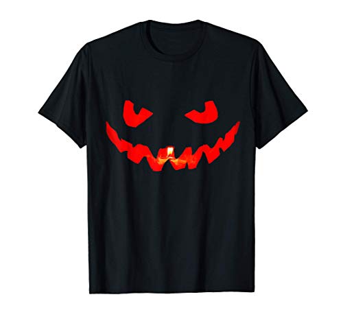 Cara de Jack O Lantern - monstruo calabaza malvado Halloween Camiseta