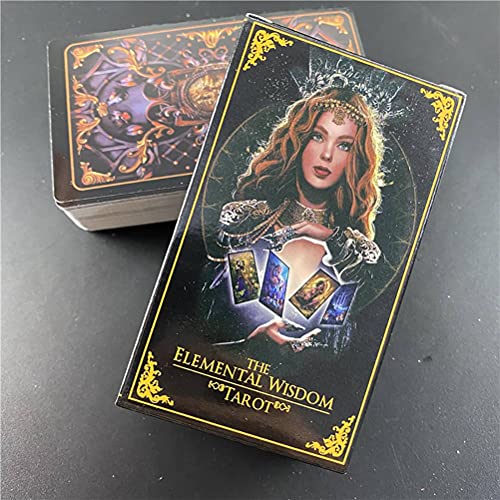 Cartas del Tarot de la Sabiduría Elemental,The Elemental Wisdom Tarot ​Cards,Tarot Card,Party Game