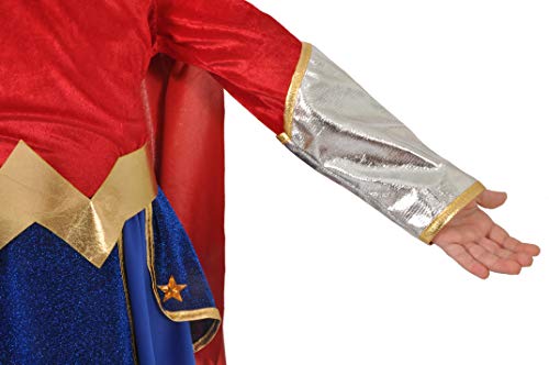 Ciao 11677.5-7 Wonder Woman - Disfraz para Niña, Diseño de Dc Comics (Talla 5-7 Años), Color Rojo y Azul