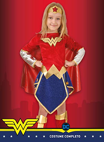 Ciao 11677.5-7 Wonder Woman - Disfraz para Niña, Diseño de Dc Comics (Talla 5-7 Años), Color Rojo y Azul