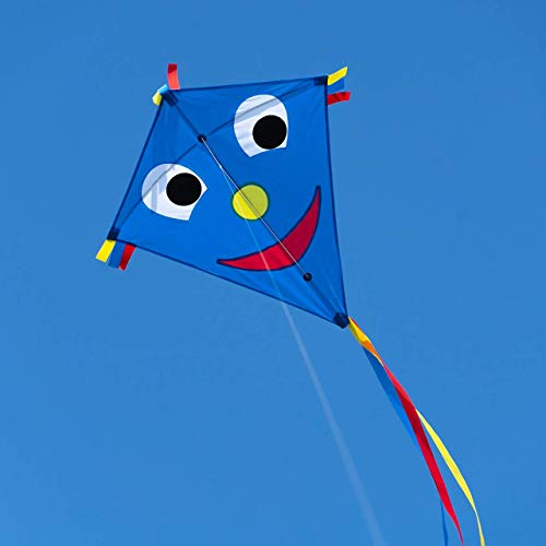 CIM Cometa - Happy Eddy Blue - por niños con Edad a Partir de 3 años - 67x70cm - Cordón y Cola de la Cometa incluidos