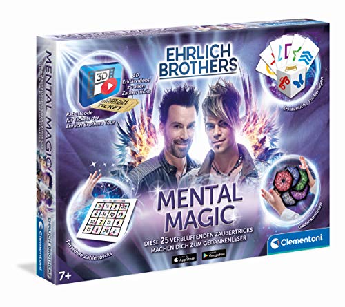 Clementoni Ehrlich Brothers Mental Caja niños a Partir de 7 años, Instrucciones mágicas para Trucos de Magia sorprendentes, Incluye vídeos explicativos en 3D (59182)