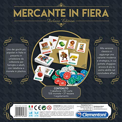 Clementoni - Mercante in Fiera Deluxe Edition Juegos de Mesa, Multicolor, 16183