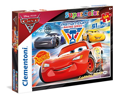 Clementoni - Puzzle infantil 104 piezas Cars 3, puzzle infantil a partir de 6 años (27072 )
